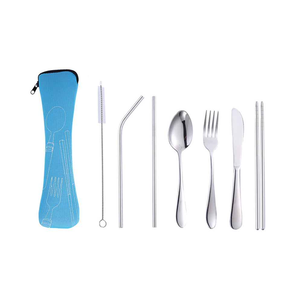 7Pcs Travel Utensils with Case