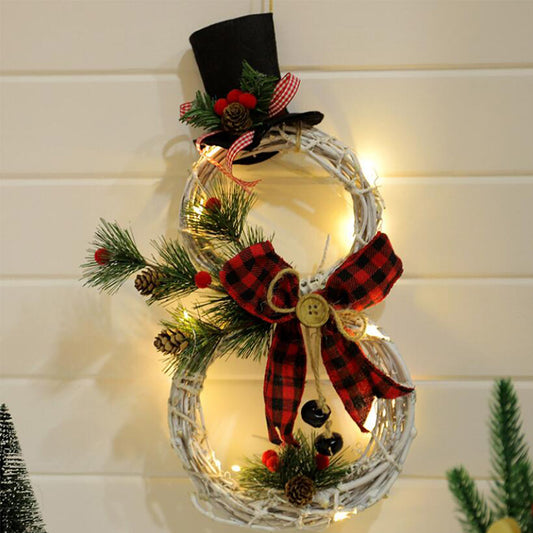 Pine Cones and Red Berries Christmas Wreath Lights