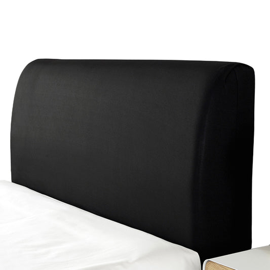 Elastic Bedhead Cover Headboard Bed Head Protection Cover-Black