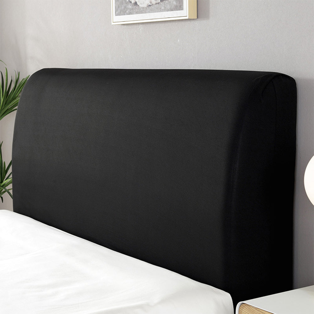 Elastic Bedhead Cover Headboard Bed Head Protection Cover-Black