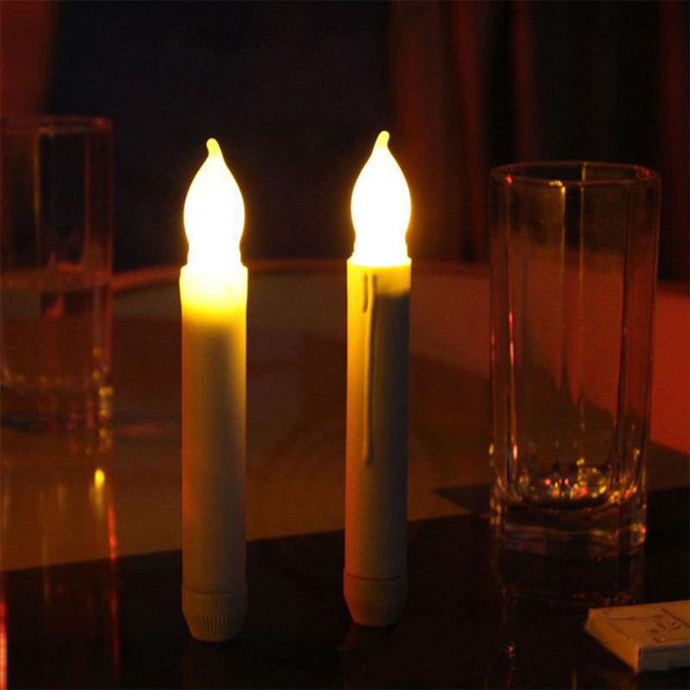 12-Pack Battery Operated Flameless LED Taper Candles Lights