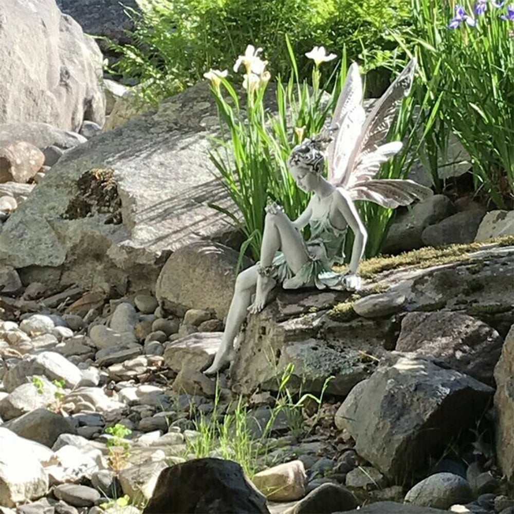 Sitting Fairy Garden Statue