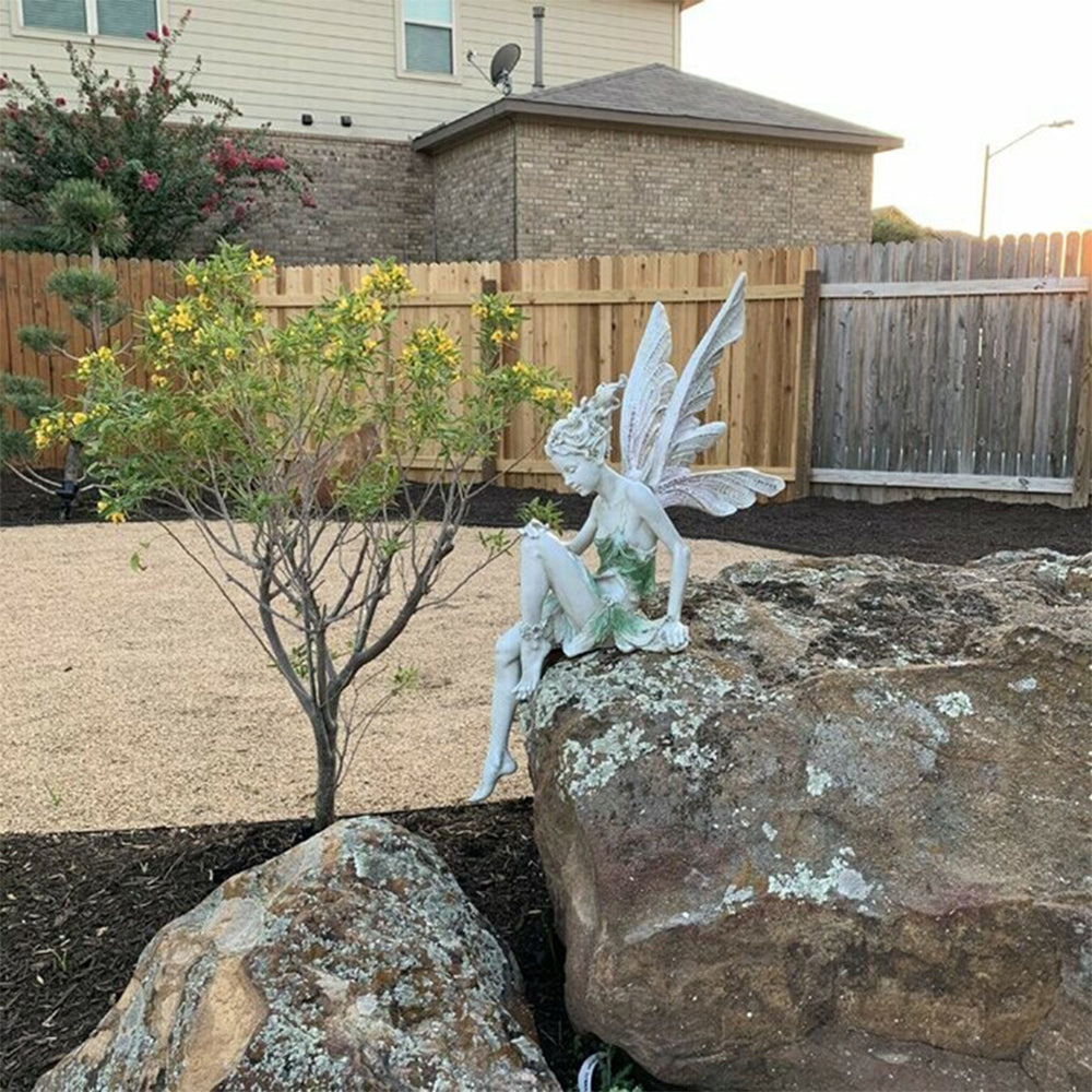 Sitting Fairy Garden Statue