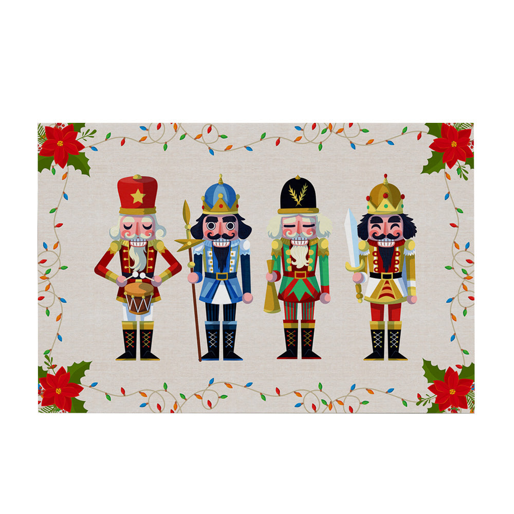 Christmas Nutcracker Doormat Indoor Outdoor Floor Mat Christmas Decoration