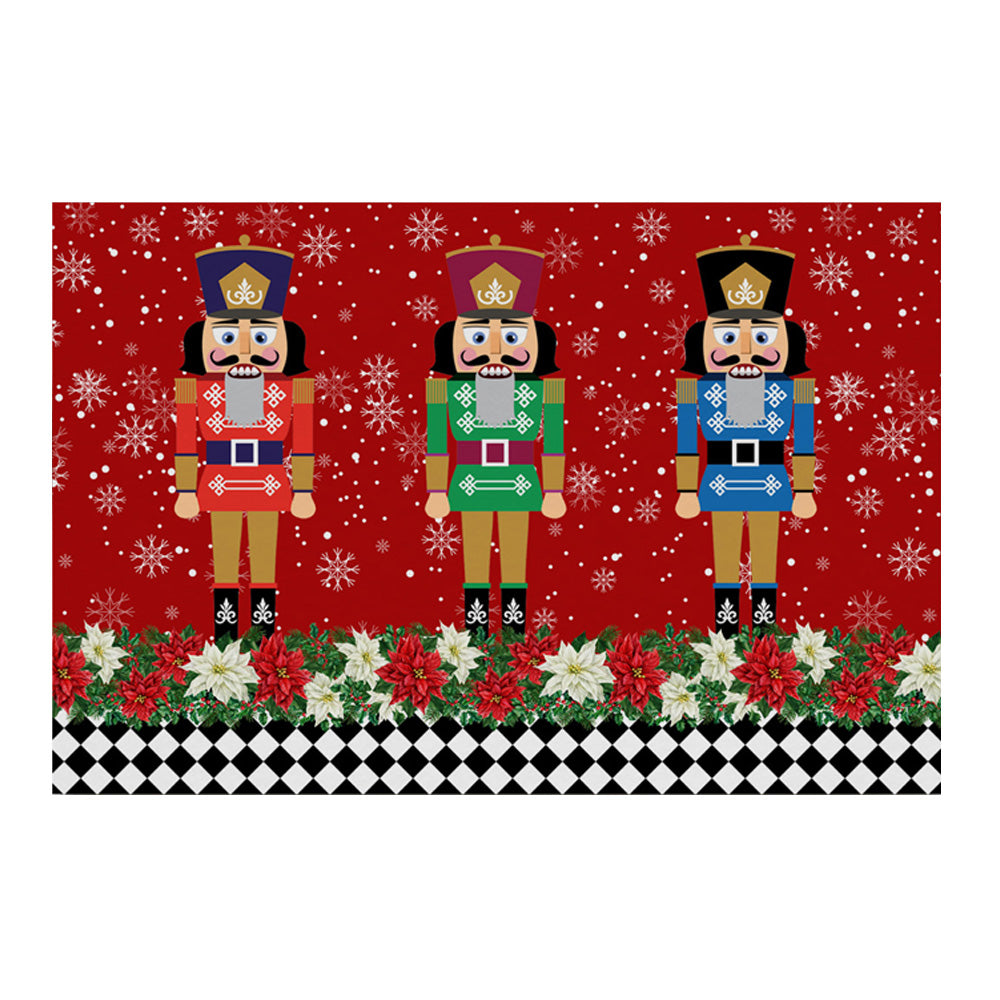 Christmas Nutcracker Doormat Indoor Outdoor Floor Mat Christmas Decoration