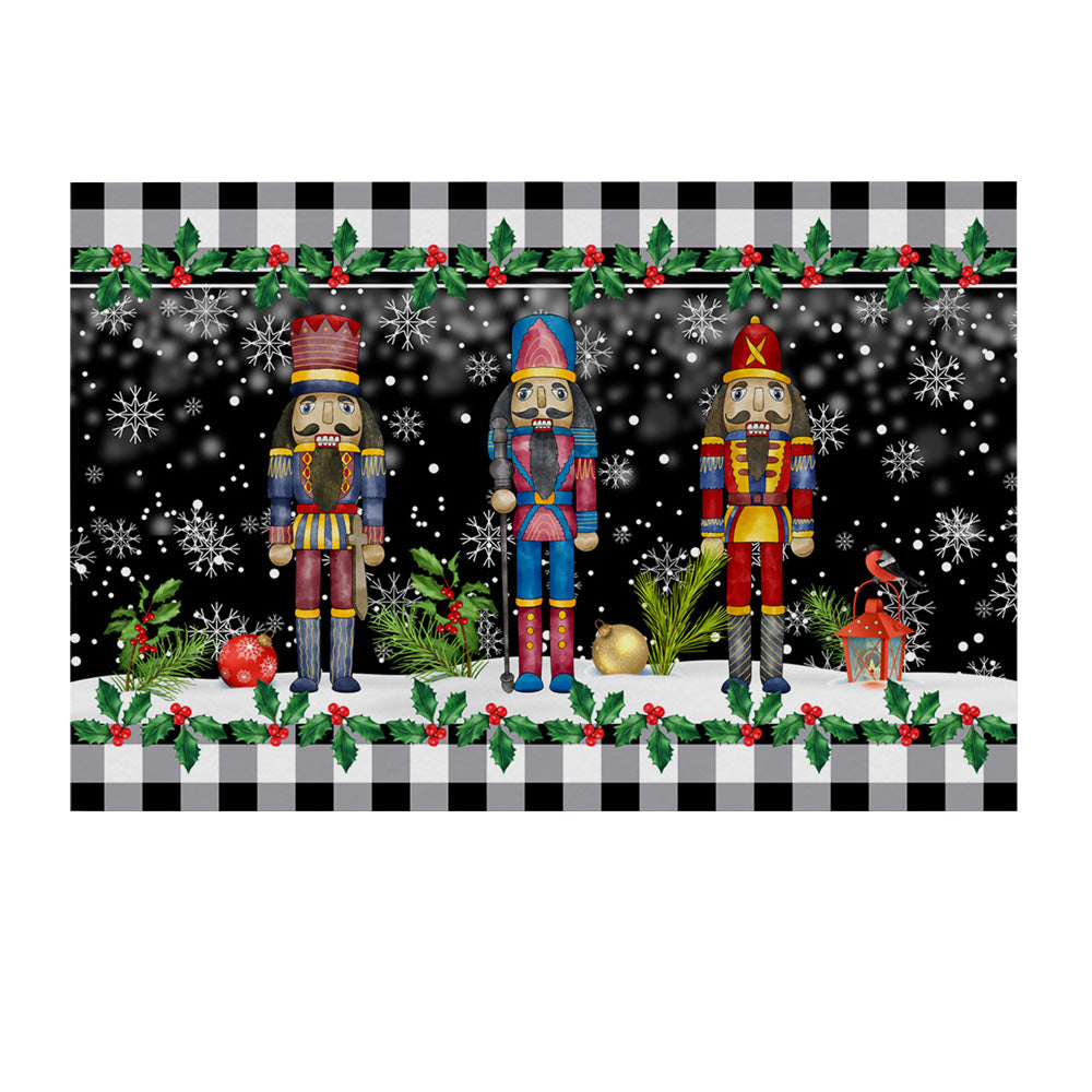 Christmas Nutcracker Doormat Indoor Outdoor Floor Mat Christmas Decoration