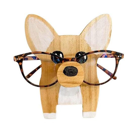 Animal Wooden Eyeglasses Holder-Corgi