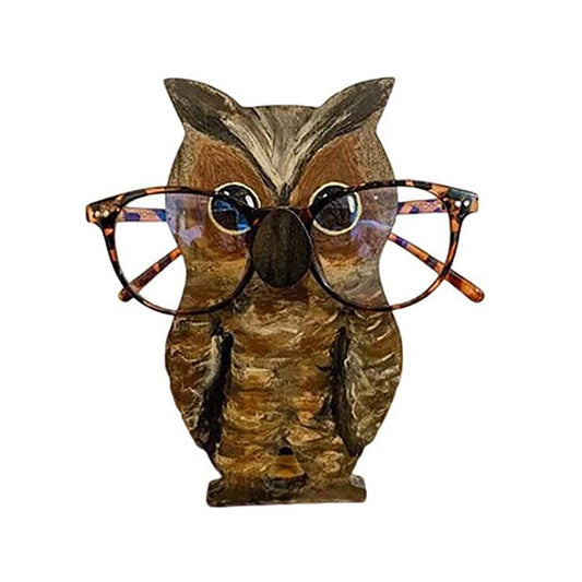 Animal Wooden Eyeglasses Holder-Owl