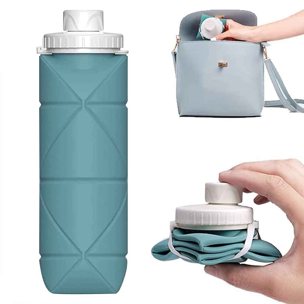 Foldable Collapsible Water Bottle Silicone Leak-proof Reusable Travel