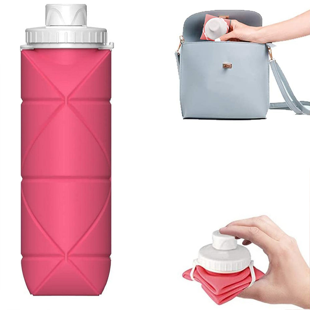 Foldable Collapsible Water Bottle Silicone Leak-proof Reusable Travel