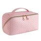 Large Capacity Travel Cosmetic Bag Organizer Makeup with Brushes Slots Dividers