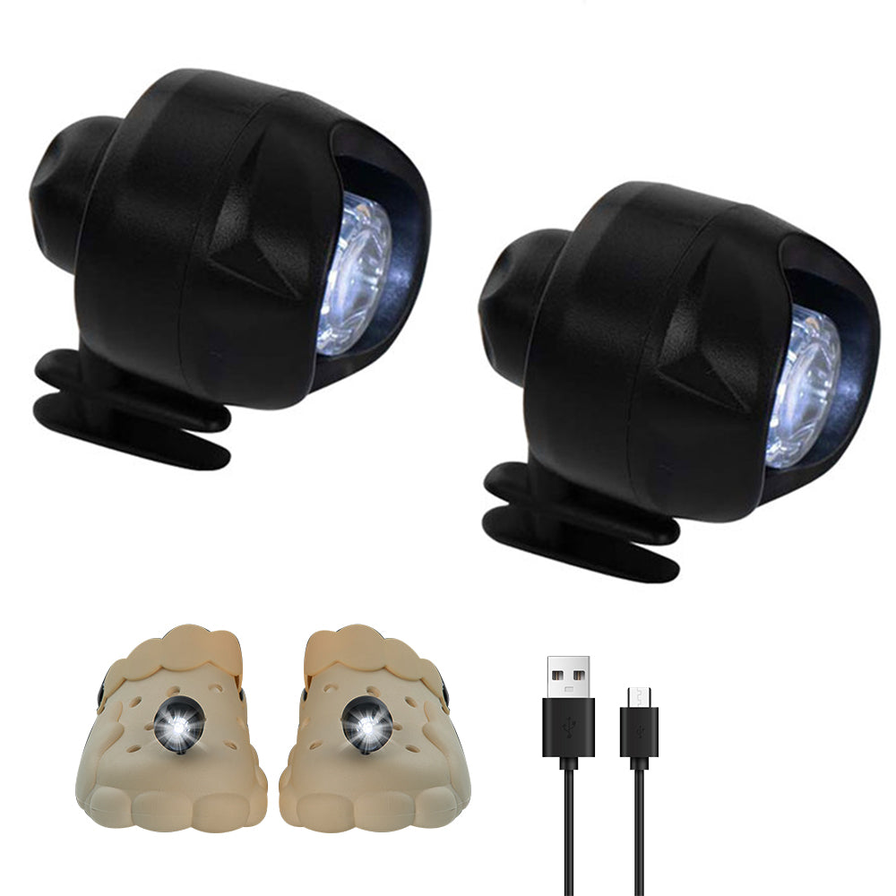 2Pcs 3 Kinds of Light Modes LED Light Waterproof Shoes Lights Charms