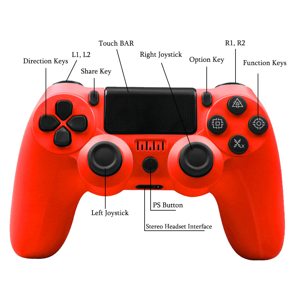 PS4 DualShock Compatible Wireless Controller Gamepad Remote with Android USB Charging Port