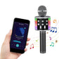 Kids Portable Bluetooth Wireless Karaoke Microphone with LED Lights