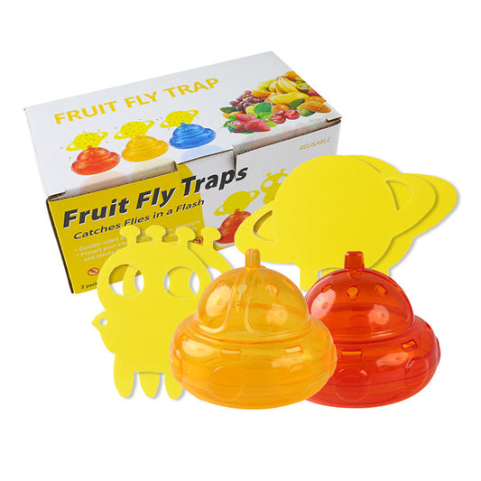 2pcs Non Toxic Fruit Fly Trap with Sticker
