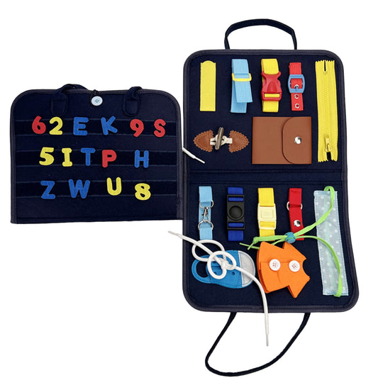 Montessori Busy Board Felt Toddler Sensory Board Toddler Travel Educational Toy