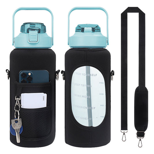 2000ml Large Capacity Transparent Plastic Food Grade Water Bottle