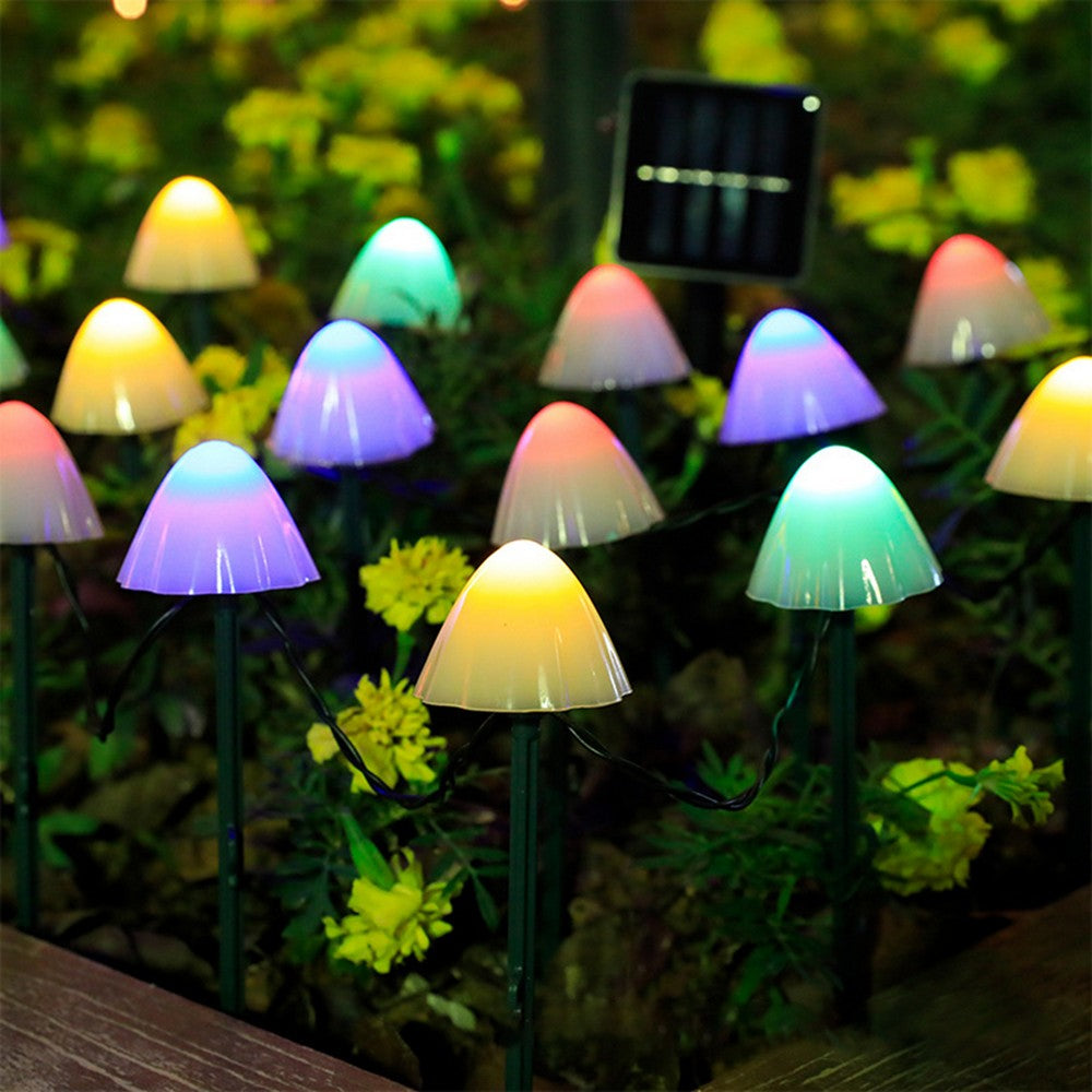 5m 20LED Solar Mushroom String Lights