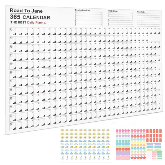 2Pcs Year 2023 Wall Calendar Year Planner Poster