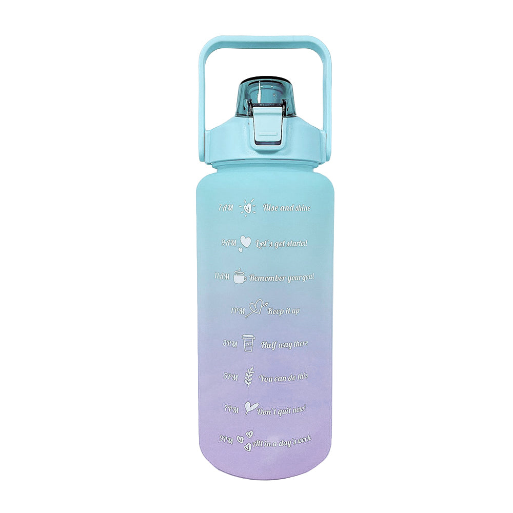 2L Large-capacity Water Bottle With Time Markings Motivational Drink Flask