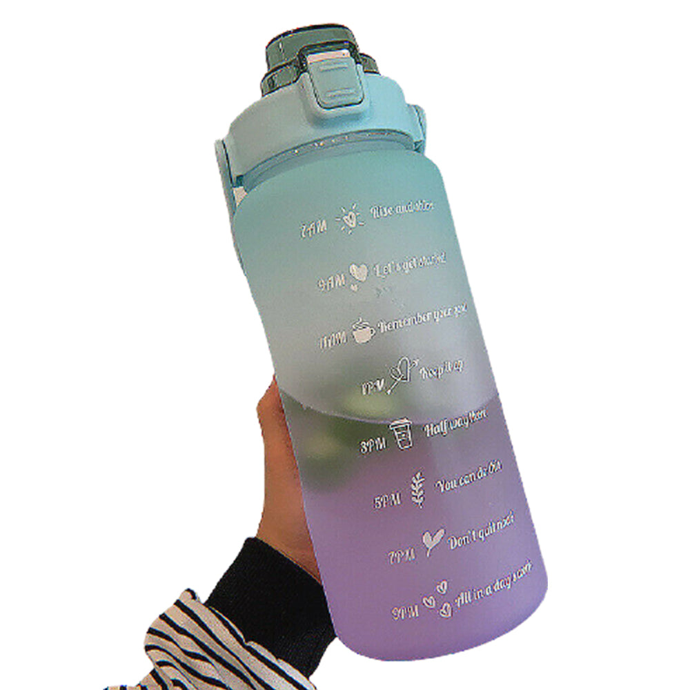 2L Sports Water Bottle with a Black Bottle Sleeve