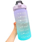 2L Sports Water Bottle with a Black Bottle Sleeve
