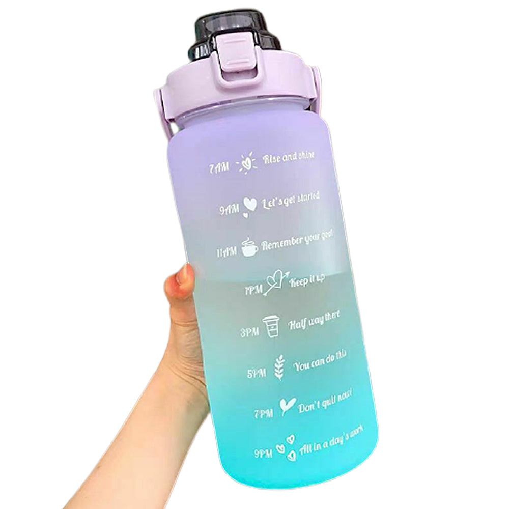 2L Sports Water Bottle with a Black Bottle Sleeve