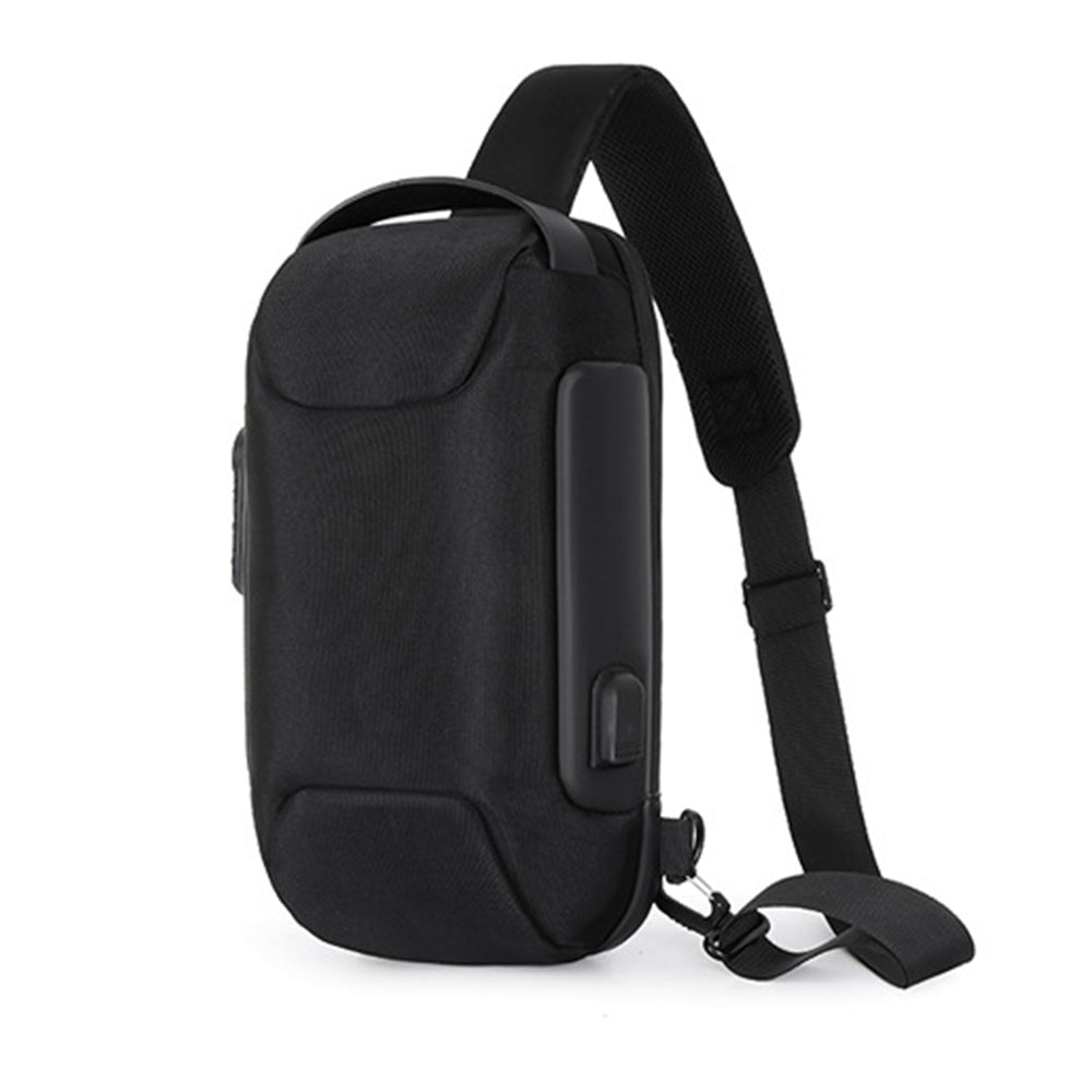 Men's Anti-theft Combination Lock Crossbody Bag with USB Port