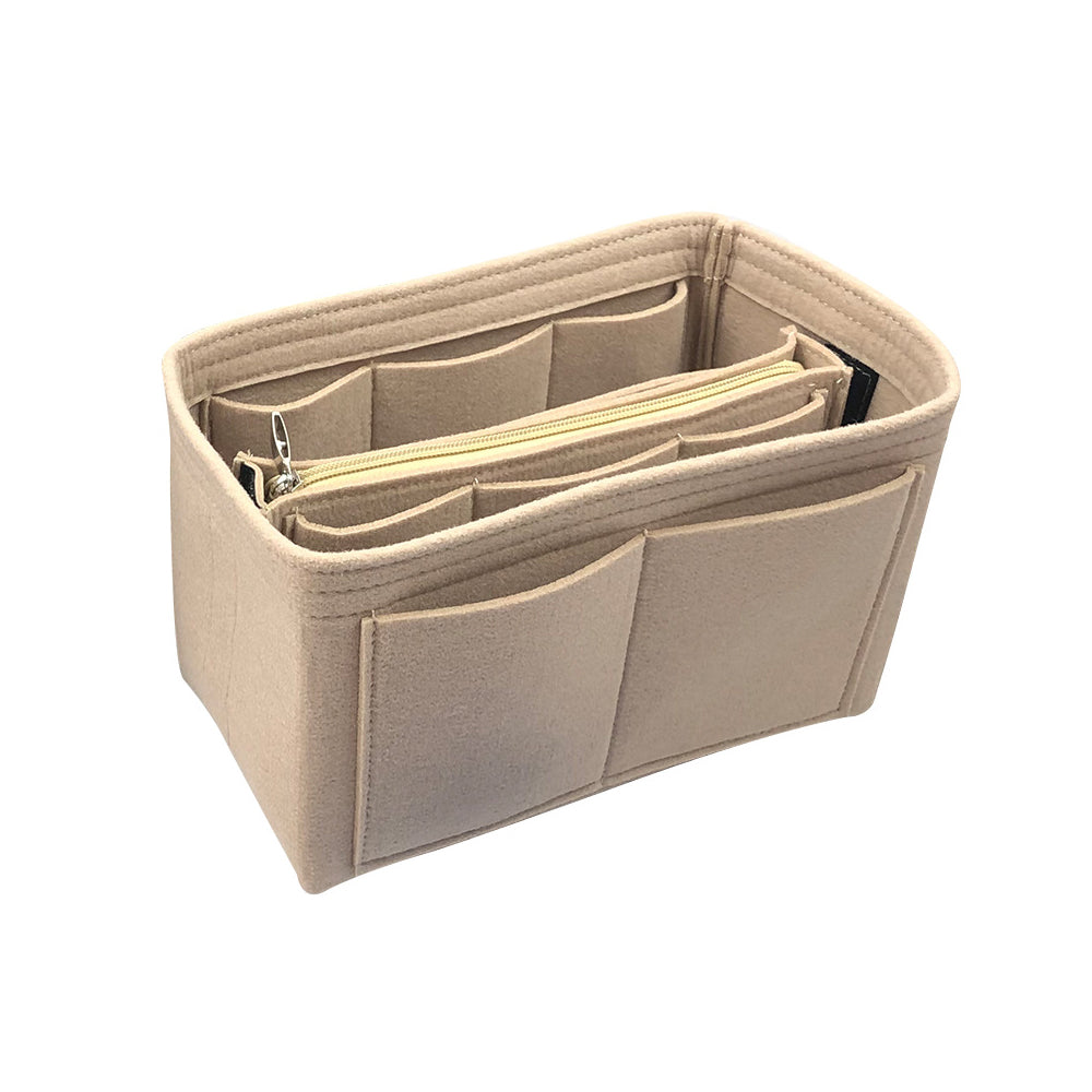 Felt Bag Organiser Handbag Insert Liner Tote-Beige