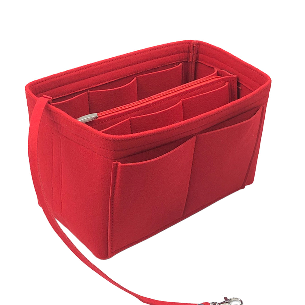 Felt Bag Organiser Handbag Insert Liner Tote Red