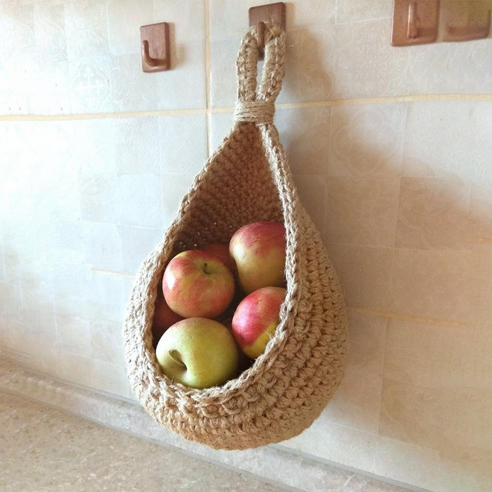 Boho Handwoven Hanging Wall Vegetable Fruit Baskets