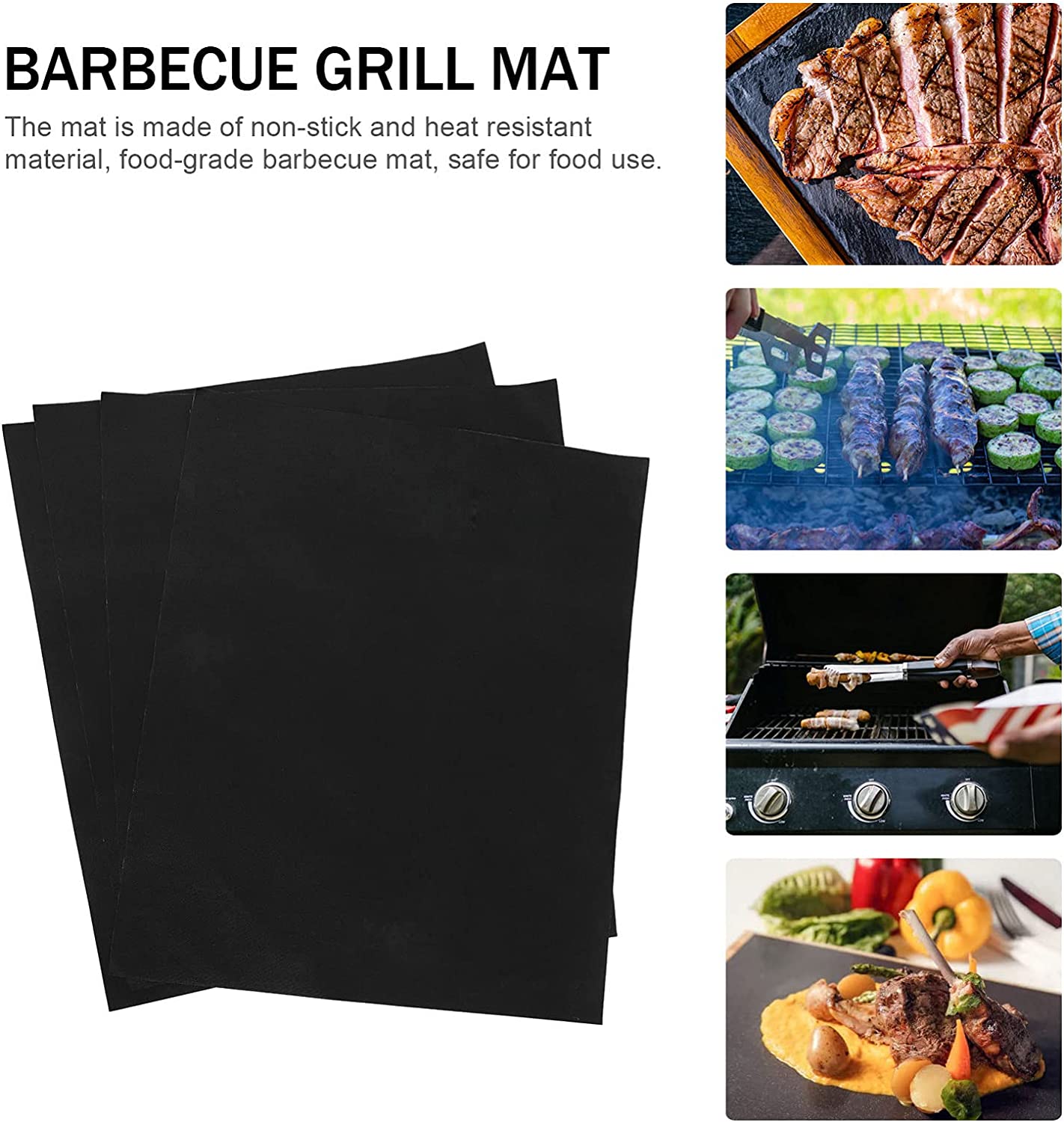 4pcs Non-Stick BBQ Grill Mats