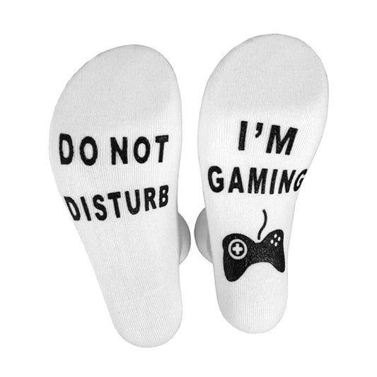 2 Pairs "Do Not Disturb I'm Gaming" Socks-Style 3