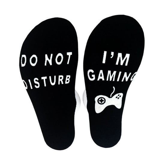 2 Pairs "Do Not Disturb I'm Gaming" Socks-Style 1