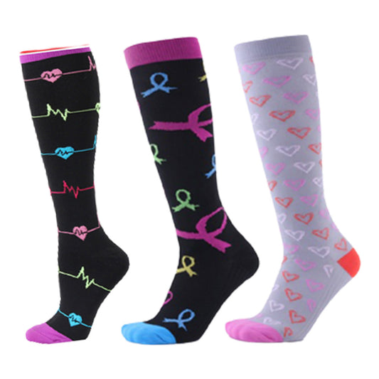 Knee-Length Printed Compression Socks