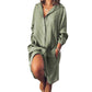 Women Cotton Button Down Shirt Dress Causal Loose Dress with Pocket Beach Shirt