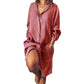 Women Cotton Button Down Shirt Dress Causal Loose Dress with Pocket Beach Shirt