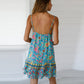 Women's Dresses Summer Casual Floral Printed Spaghetti Strap Sun Dress