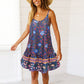Women's Dresses Summer Casual Floral Printed Spaghetti Strap Sun Dress