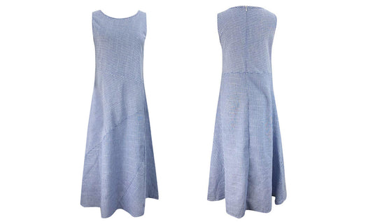 Stripe A-Line Midi Dress