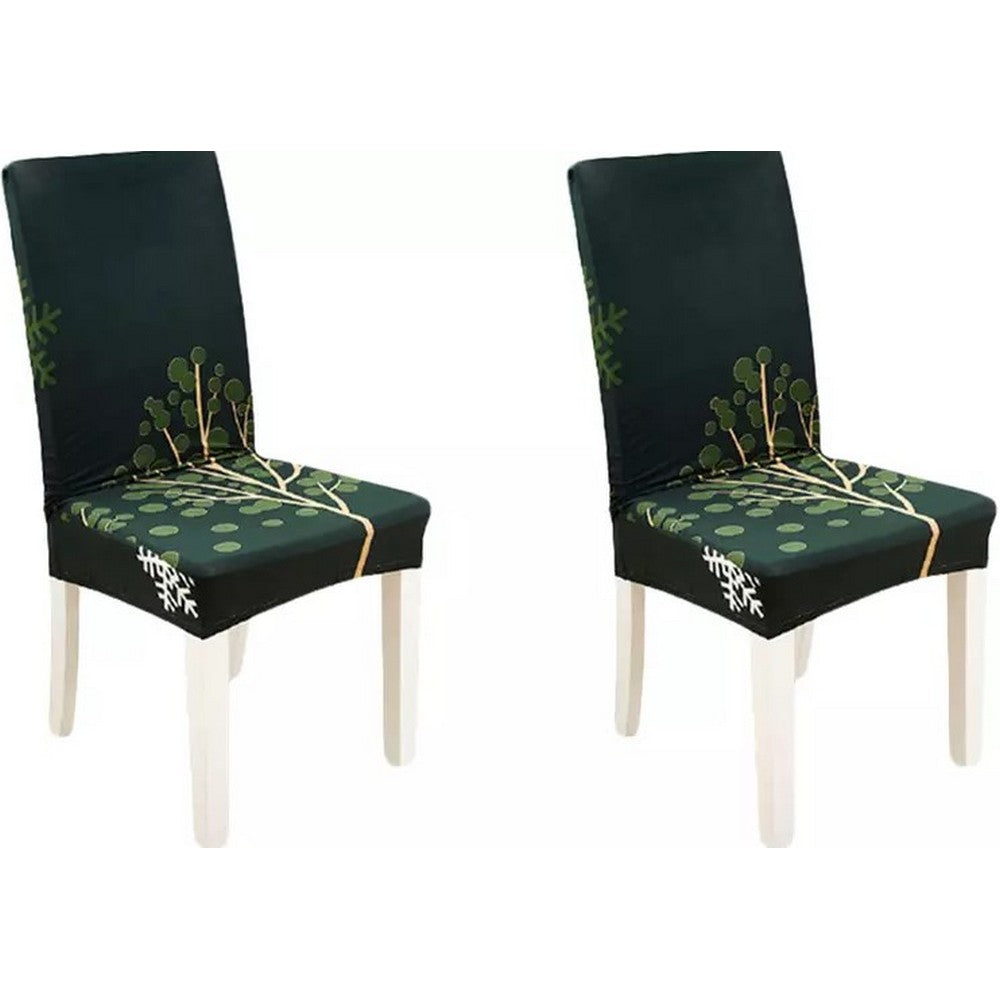 2Pcs Stretch Floral Printed Chair Covers