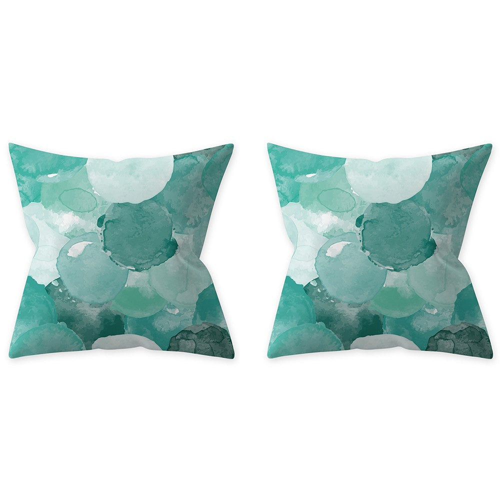 2-Pack Aqua Turquoise Blue Cushion Cover-Ballon