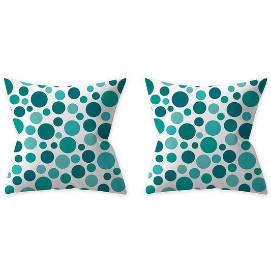 2-Pack Aqua Turquoise Blue Cushion Cover-Dot