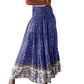 Women High Waist Floral Maxi Skirt