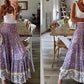 Women High Waist Floral Maxi Skirt