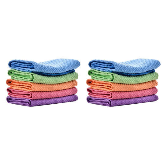 10-Pack Fish Scale Microfiber Polishing Cleaning Cloths