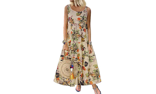 Sleeveless Tiered Maxi Dress