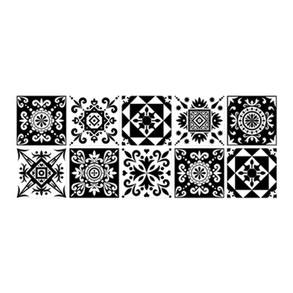 20pcs/Set 15x15cm Self-Adhesive Moroccan-style Wall Sticker-Black