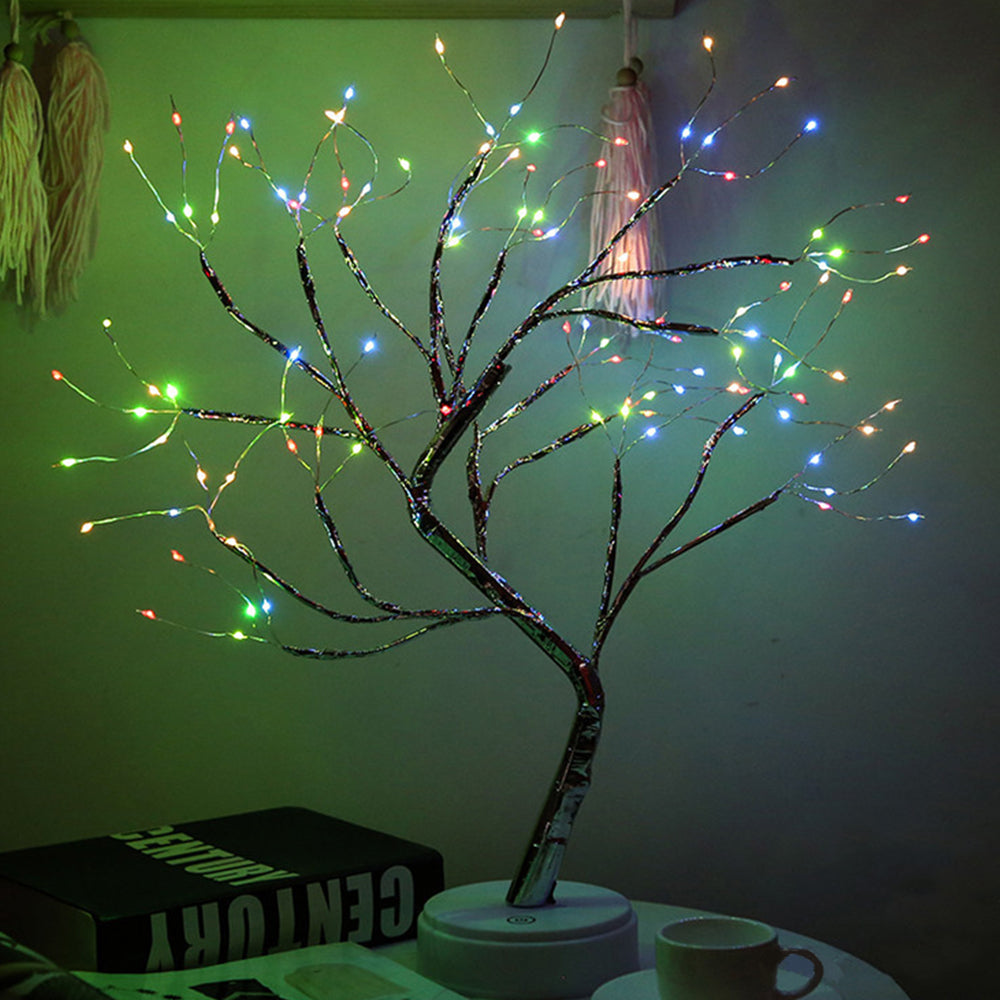 LED Tree Light Lamp Table Top USB and Battery Operated Night Light for Home