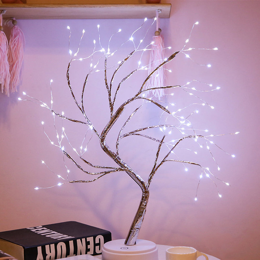 LED Tree Light Lamp Table Top USB and Battery Operated Night Light for Home